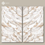 หินอ่อนเทียม Sintered Stone สี Gilded White จำหน่ายเป็น Pattern ราคาเริ่มต้น 13,440 บาท