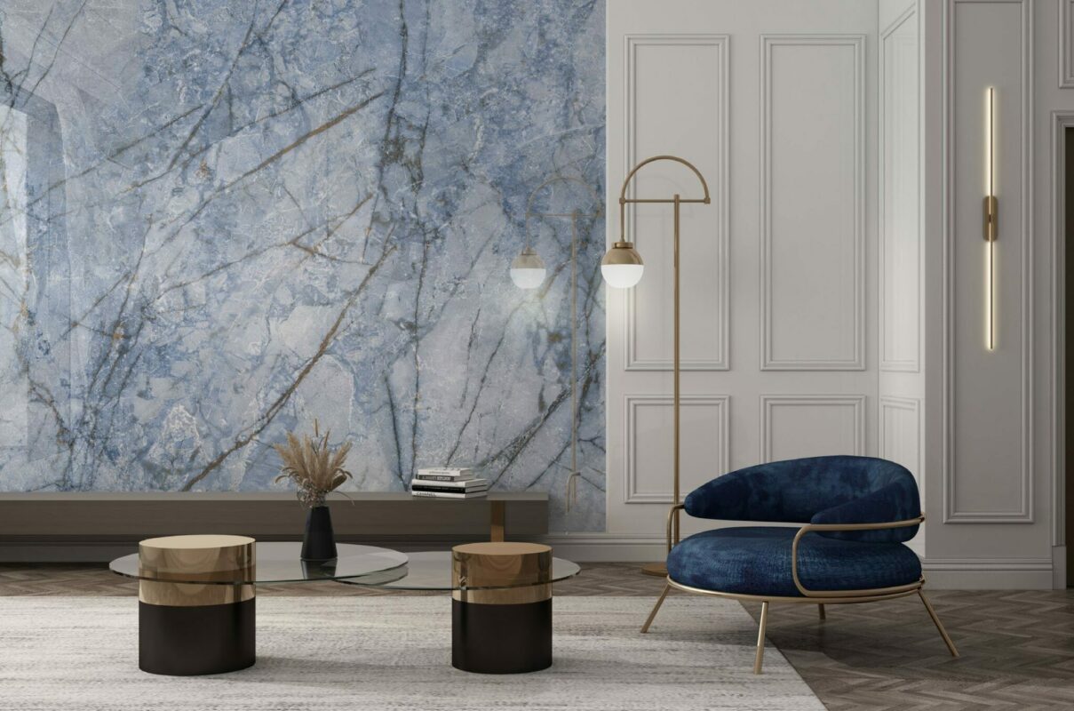 หินอ่อนเทียม Sintered Stone รุ่น Ice Silk Bluejade