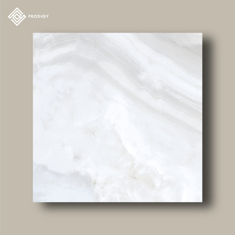 กระเบื้องพอร์ซเลน ลายหินอ่อน รุ่น Onyx White ขนาด 600x600 mm. ราคายกกล่อง 792 บาท