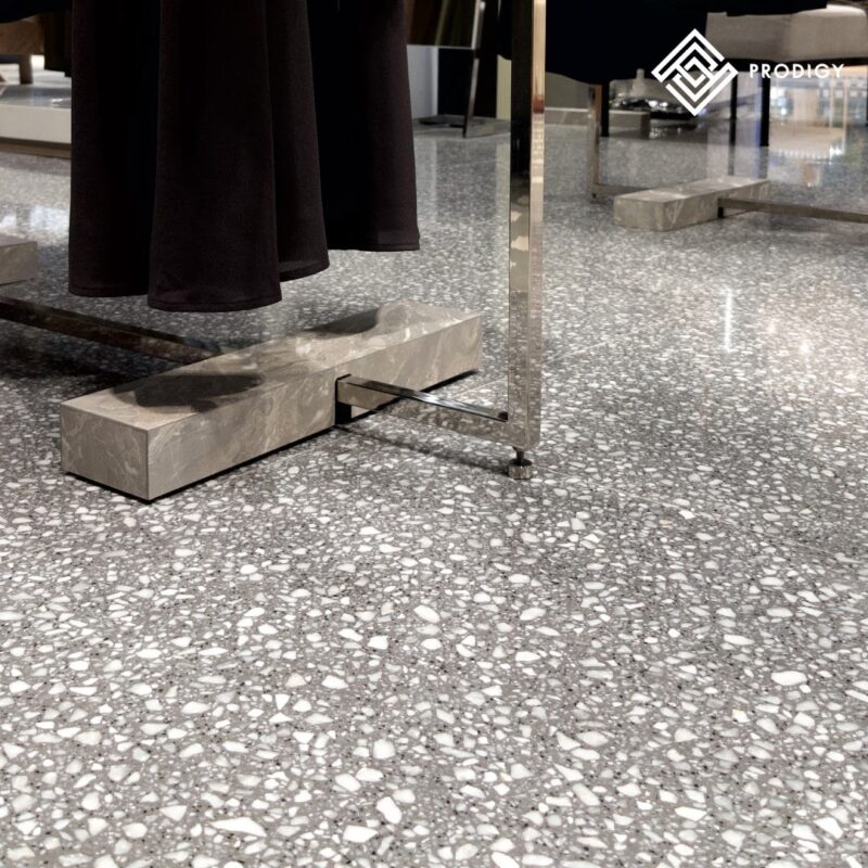 Prodigy รีวิวงานติดตั้ง Prodigy Terrazzo ปูพื้นหินขัด โซน Department Store ที่ Central Ladprao