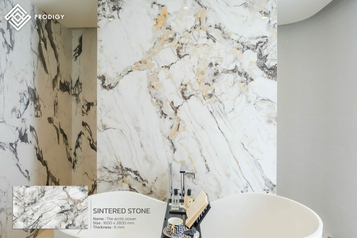 โครงการ The Kapler Luxury Residence สวนหลวง พระราม 9 - แต่งบ้านด้วยผนังหินอ่อนเทียม Sintered stone