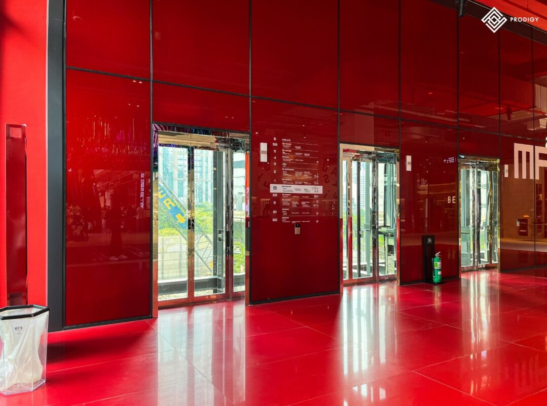 โครงการ Msphere ใช้หินขัด Terrazzo ตกแต่งภายใน พื้น ท้อป เคาท์เตอร์
