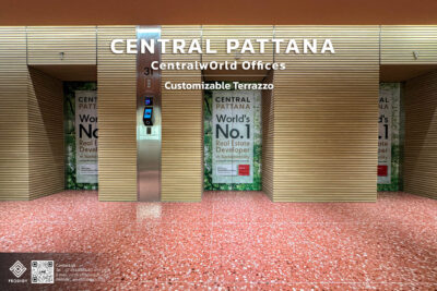 งานปูพื้นหิน Terrazzo Central World Offices