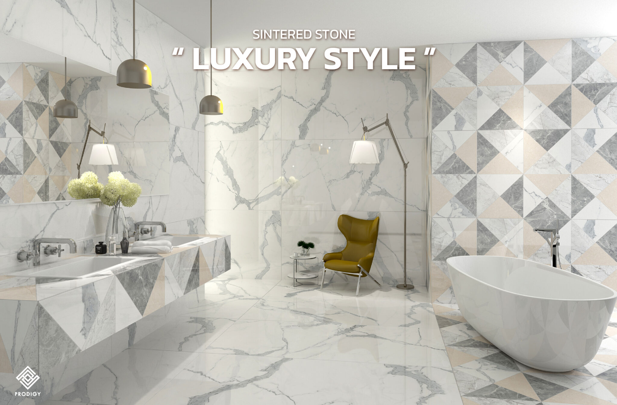 โพรดิจี้แต่งบ้าน - กระเบื้องผนังห้องน้ำ หินอ่อนเทียม เรียบหรู ดูแพง