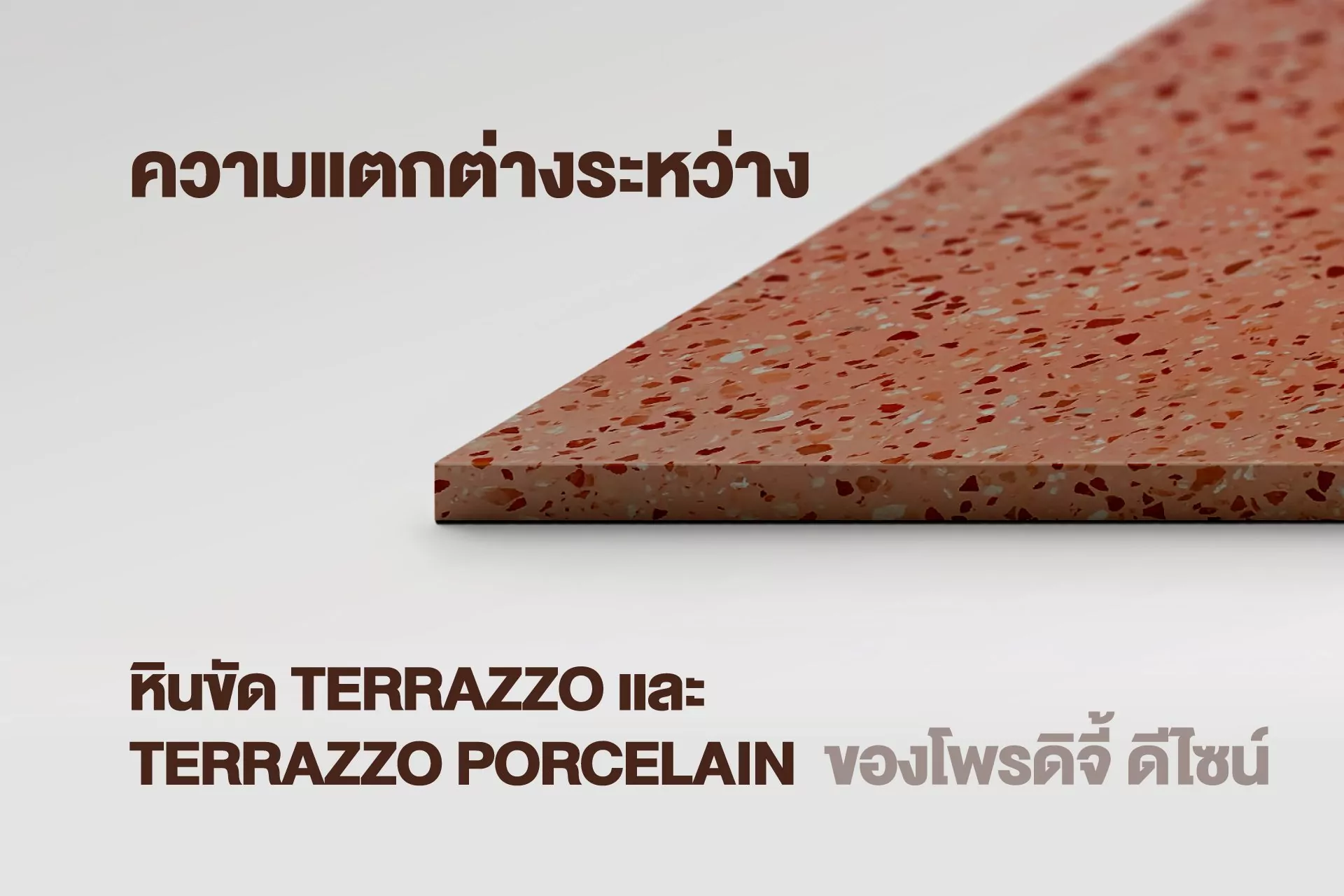 หินขัด Terrazzo และ กระเบื้องพอร์ซเลน ลาย Terrazzo